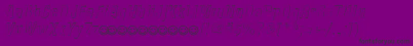 NewsideFpOutlineAlternateItalic Font – Black Fonts on Purple Background