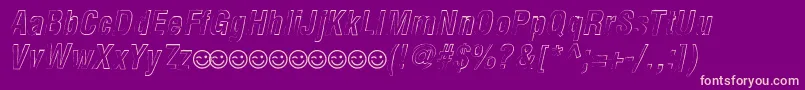 fuente NewsideFpOutlineAlternateItalic – Fuentes Rosadas Sobre Fondo Morado