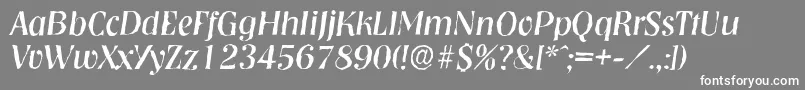 NashvilleantiqueItalic Font – White Fonts on Gray Background