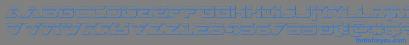 Gemina2laser3D Font – Blue Fonts on Gray Background