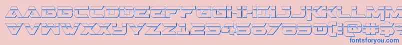 Gemina2laser3D Font – Blue Fonts on Pink Background