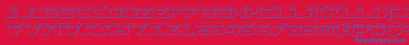 Gemina2laser3D Font – Blue Fonts on Red Background