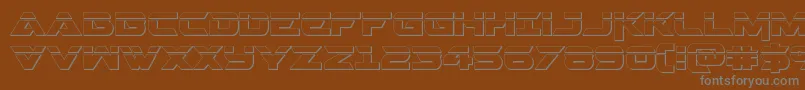 Gemina2laser3D Font – Gray Fonts on Brown Background