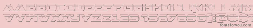 Police Gemina2laser3D – polices grises sur fond rose