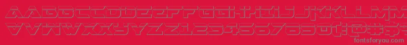 Gemina2laser3D Font – Gray Fonts on Red Background
