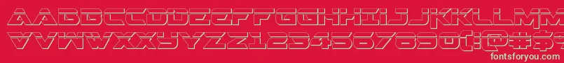 Gemina2laser3D Font – Green Fonts on Red Background