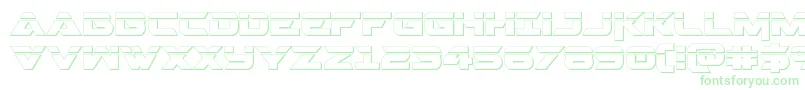 Шрифт Gemina2laser3D – зелёные шрифты на белом фоне
