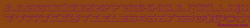 Gemina2laser3D Font – Purple Fonts on Brown Background