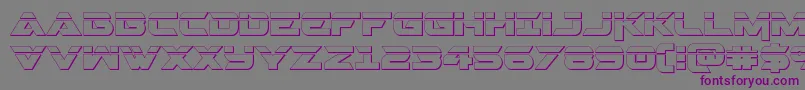 Gemina2laser3D Font – Purple Fonts on Gray Background