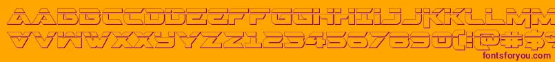 Gemina2laser3D Font – Purple Fonts on Orange Background