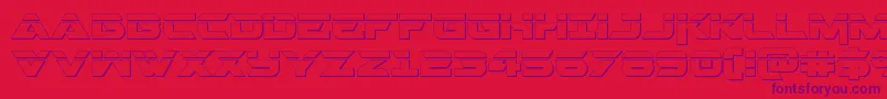 Gemina2laser3D Font – Purple Fonts on Red Background