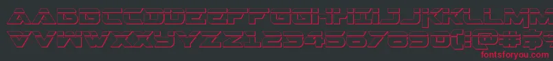 Gemina2laser3D-Schriftart – Rote Schriften auf schwarzem Hintergrund