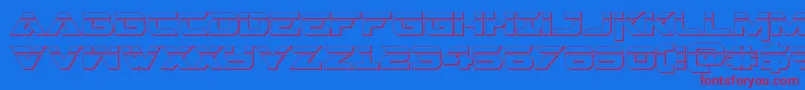 フォントGemina2laser3D – 赤い文字の青い背景