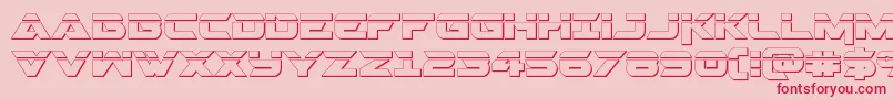 Gemina2laser3D Font – Red Fonts on Pink Background