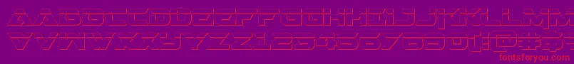 Gemina2laser3D Font – Red Fonts on Purple Background