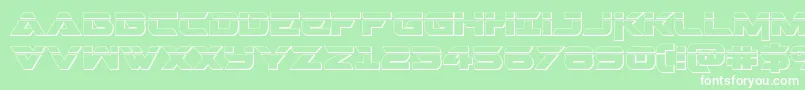 Gemina2laser3D Font – White Fonts on Green Background