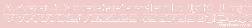Gemina2laser3D-Schriftart – Weiße Schriften auf rosa Hintergrund
