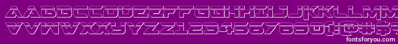 Gemina2laser3D Font – White Fonts on Purple Background