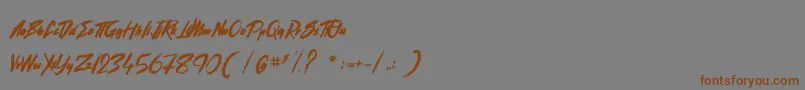 StreetGathering Font – Brown Fonts on Gray Background