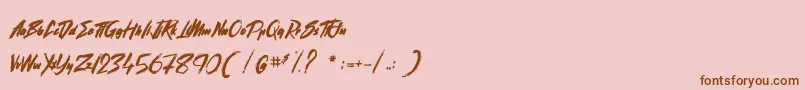 StreetGathering Font – Brown Fonts on Pink Background