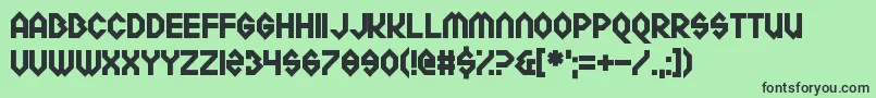 Meckablecka Font – Black Fonts on Green Background