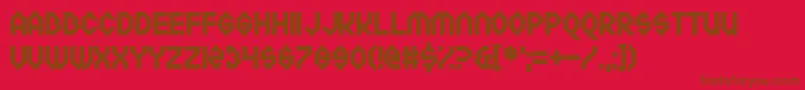 フォントMeckablecka – 赤い背景に茶色の文字