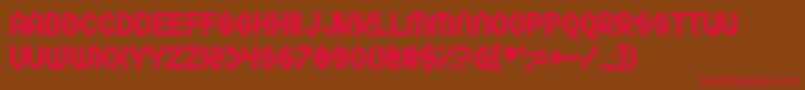 Meckablecka Font – Red Fonts on Brown Background