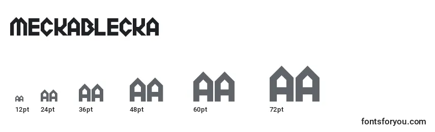 Meckablecka Font Sizes