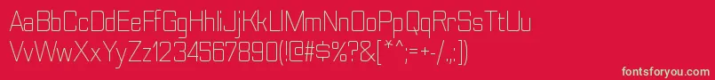 フォントNesobritescltRegular – 赤い背景に緑の文字