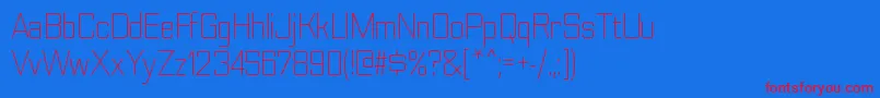 NesobritescltRegular Font – Red Fonts on Blue Background