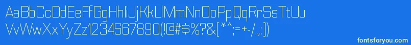 NesobritescltRegular Font – Yellow Fonts on Blue Background