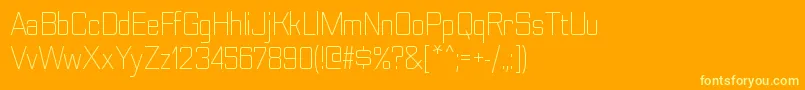 NesobritescltRegular Font – Yellow Fonts on Orange Background