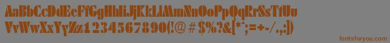 DekoblackcondserialRegular Font – Brown Fonts on Gray Background