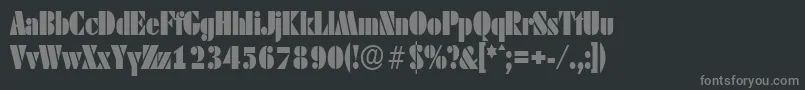 DekoblackcondserialRegular Font – Gray Fonts on Black Background