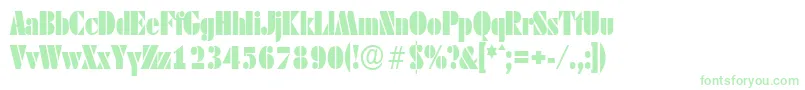 DekoblackcondserialRegular Font – Green Fonts on White Background