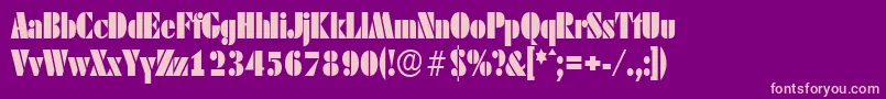 DekoblackcondserialRegular Font – Pink Fonts on Purple Background