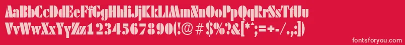 DekoblackcondserialRegular Font – Pink Fonts on Red Background