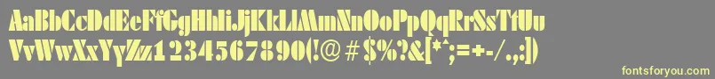 DekoblackcondserialRegular Font – Yellow Fonts on Gray Background