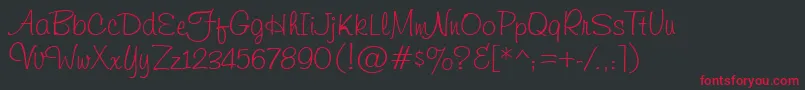 HelmsleyRegular Font – Red Fonts on Black Background