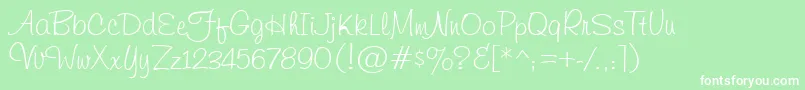 HelmsleyRegular Font – White Fonts on Green Background