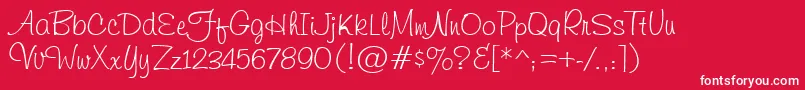 HelmsleyRegular Font – White Fonts on Red Background