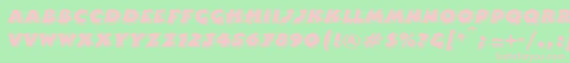 ComicStrip Font – Pink Fonts on Green Background