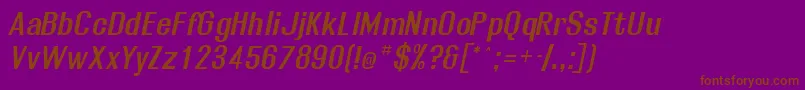 Więcej informacji o czcionce Rollosbo Czcionka Rollosbo – brązowe czcionki na fioletowym tle