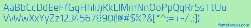 PlanerRegular Font – Blue Fonts on Green Background