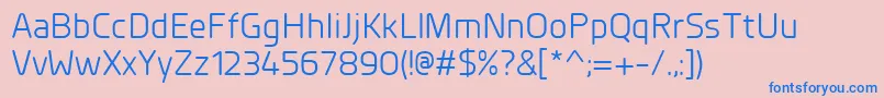 PlanerRegular Font – Blue Fonts on Pink Background