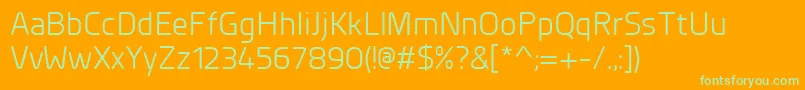 PlanerRegular Font – Green Fonts on Orange Background