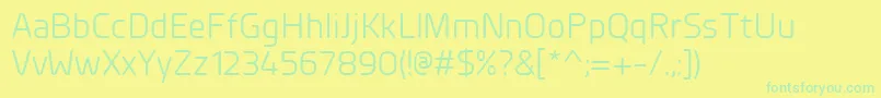 PlanerRegular Font – Green Fonts on Yellow Background