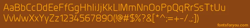 PlanerRegular Font – Orange Fonts on Brown Background