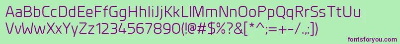 Шрифт PlanerRegular – фиолетовые шрифты на зелёном фоне