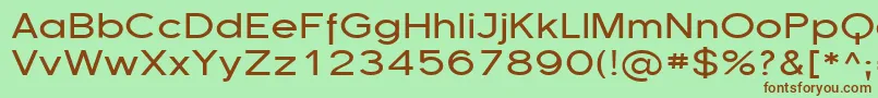 Sfflorencesansexp-fontti – ruskeat fontit vihreällä taustalla